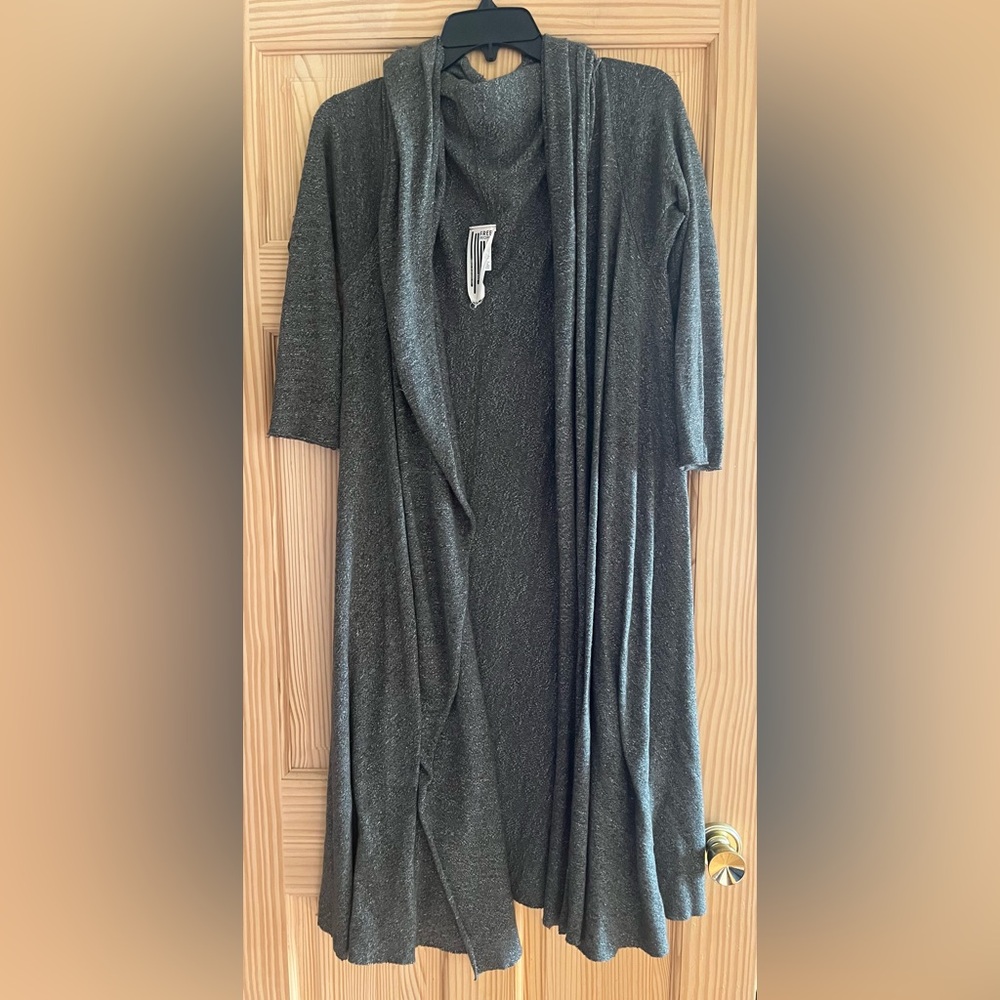 Free People‎ Olive Green Cardigan Duster Size Large